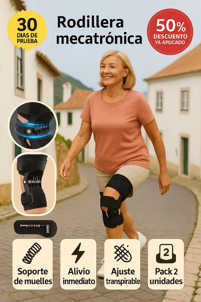 Ultimate Knees™ - Elimina el dolor y los pinchazos al andar para siempre. Gracias a la mecánica. (Funda lavable y talla adaptable a tu rodilla)